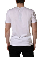 White Bee Crown Embroidery Cotton Men T-shirt