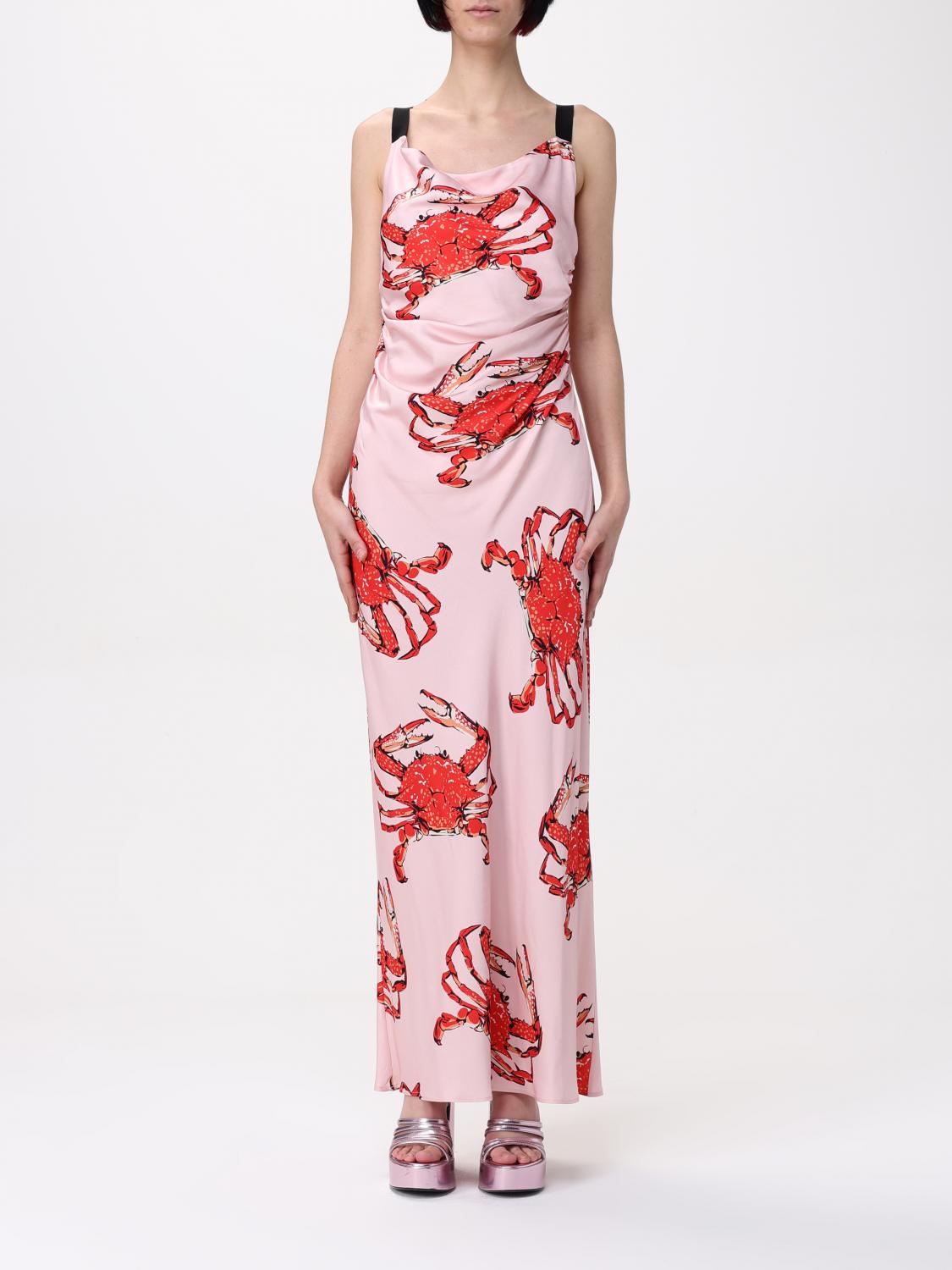 فستان كاجوال متعدد الألوان من الحرير