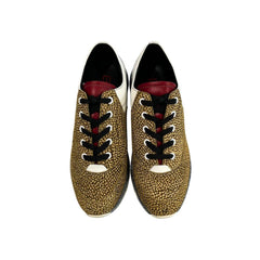 Beige Leather Women Sneaker