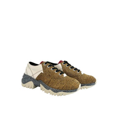 Beige Leather Women Sneaker