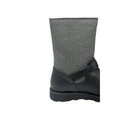 Grey Leather Women Boot