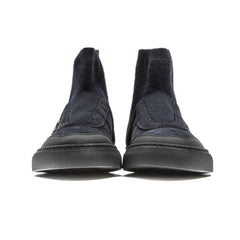 Blue Leather Womens Ankle Boot