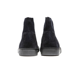 Blue Leather Womens Ankle Boot