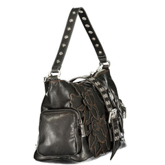 Marrone Polyurethane Women Handbag