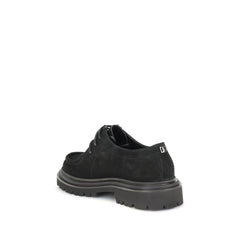 Black Crust Leather Oxfords And Derbies