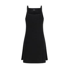 فستان كاجوال أسود من الفسكوز