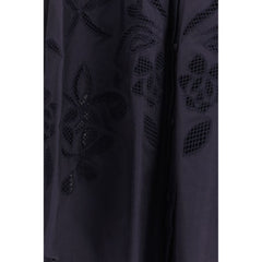 قميص قطني أزرق بنقشة