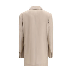 Beige Fleece Wool Blazer