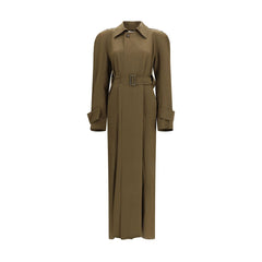 Bicolor Silk Trench Coat
