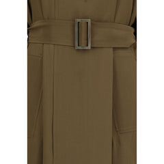 Bicolor Silk Trench Coat