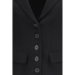 Black Fleece Wool Jackets And Coat