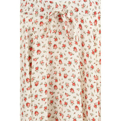 Multicolor Silk Midi Skirt