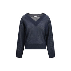 Blue Linen Sweatshirt