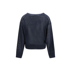 Blue Linen Sweatshirt