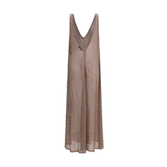 Brown Viscose Casual Dress