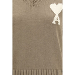 Beige Fleece Wool Sleeveles Sweater