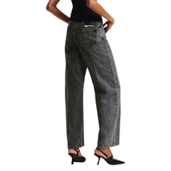 Black Cotton Relaxed Fit Jeans