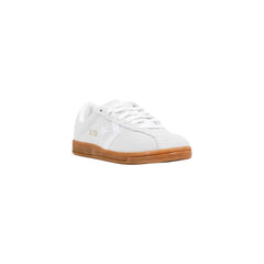 White Leather Low Top Sneakers