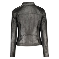 Black Polyester Women Jacket