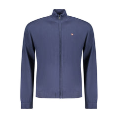 Blue Cotton Men Cardigan