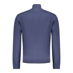 Blue Cotton Men Cardigan