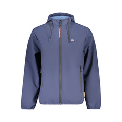 Blu Polyester Men's Jacket