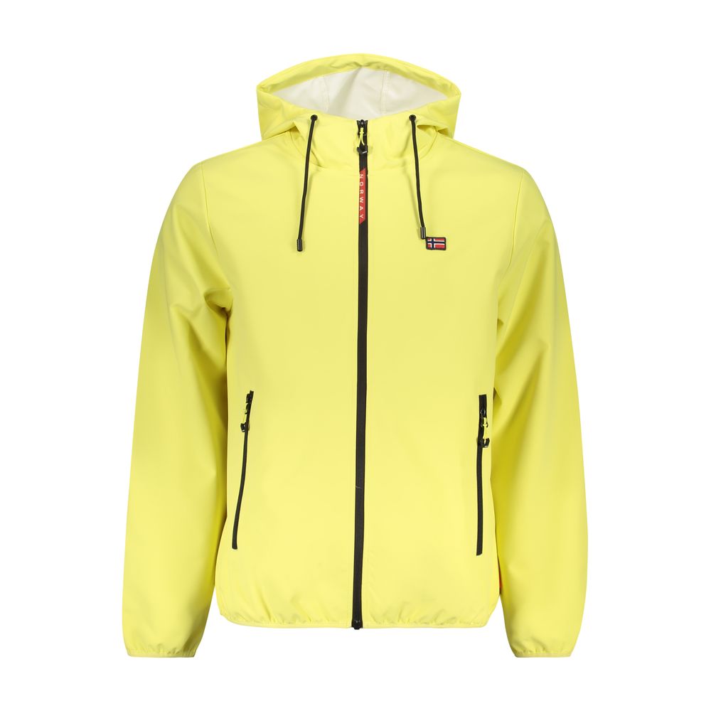 Yellow Polyester Men's Jacket