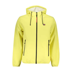 Yellow Polyester Men's Jacket