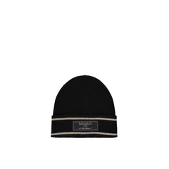 Black Merino Wool Beanie