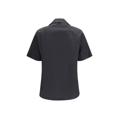Black Cotton Shortsleeve Shirt
