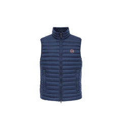 Blue Polyamide Sleveless Jacket