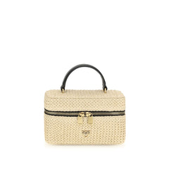 Beige Raffia Handbag