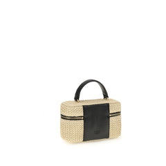 Beige Raffia Handbag