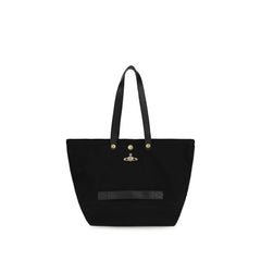 Black Polyester Shoulder Bag