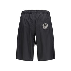 Black Cotton Bermuda Shorts