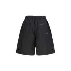 Black Cotton Bermuda Shorts
