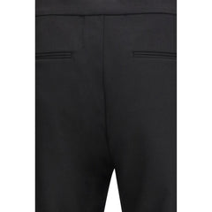 Black Fleece Wool Casual Pants
