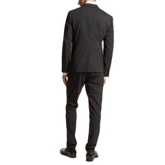 Black Elastane Two-Piece Suit