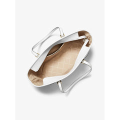 White Leather Tote Bag