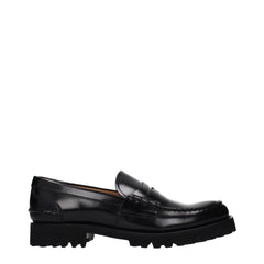 Black Leather Slip-On Loafers