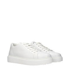 White Leather Low Top Sneakers