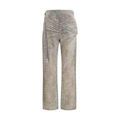Gray Cotton Slim Fit Jeans