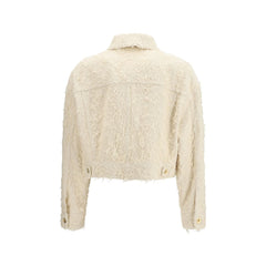 Beige Cotton Denim Jacket