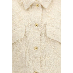 Beige Cotton Denim Jacket