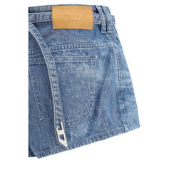 Blue Cotton Bermuda Shorts