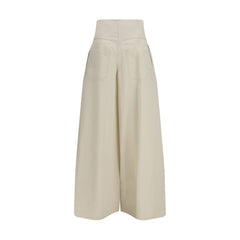 Beige Cotton Pants