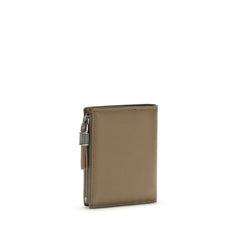 Beige Calf Leather Bos Taurus Wallet