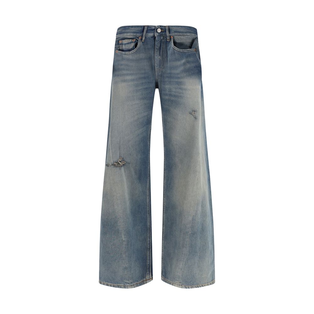 Blue Cotton Relaxed Fit Jeans