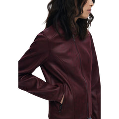 Bordeaux Leather Jacket