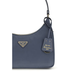 Blue Recycled Polyamide Shoulder Bag